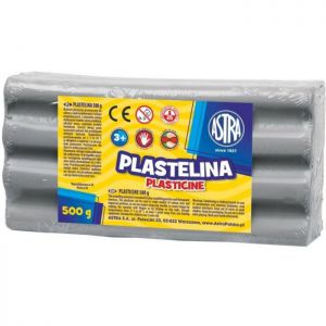 Plastelina Astra, 0.5 kg, popielata